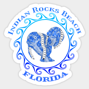 Indian Rocks Beach Florida Vacation Tribal Manatees Sticker